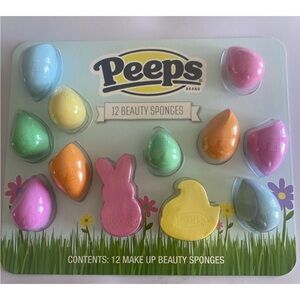 Peeps Make Up Beauty Sponges Blender 12 Pieces Damp/Dry Buildable Full Coverage